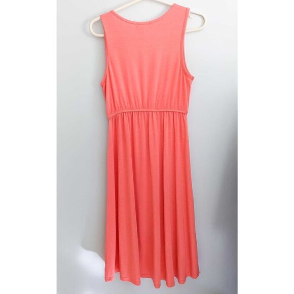 Mix and Co Coral Sleeveless High Low Pocket Dress - Picture 5 of 7
